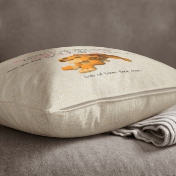 Luxury Personalised Cushion - Inner Pad Included - Lion King Quote 2